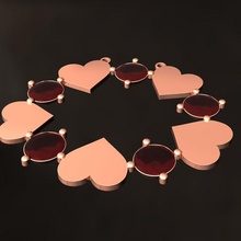 cinque cuori ciondolo gioielli heartpendant pendantstar elegante regalo donne moda 3d print model - Mito3D