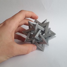 cinq d'intersection des tétraèdres art tétraèdre le dodécaèdre de platon platonicsolids étoiles les mathématiques la géométrie mathart 3d print model - Mito3D