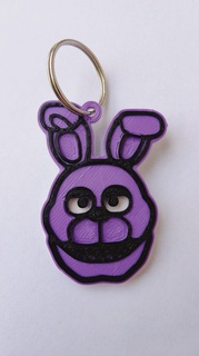 five nights at freddy's bonnie violet keychain home key rings freddy 3d print model - Mito3D