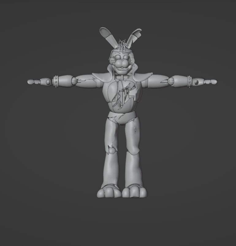 five nights freddy's bonnie glamrock shattered files cosplay animatronics fnaf fna fivenightatfreddy fivenightatfreddy's foxy freddy chica horror halloween mangie collection cult animatronic 3D print model - Mito3D
