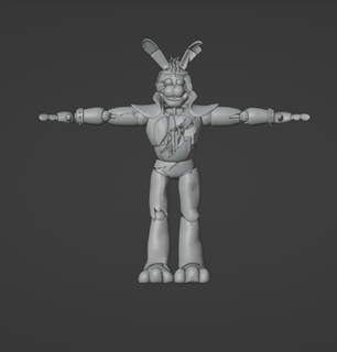 five nights freddy's bonnie glamrock shattered files cosplay animatronics fnaf fna fivenightatfreddy fivenightatfreddy's foxy freddy chica horror halloween mangie collection cult animatronic 3d print model - Mito3D