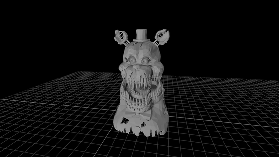 five nights freddy's nightmare freddy withered bust fnaf fna fivenightatfreddy fivenightatfreddy's bonnie foxy chica horror halloween helpy mangie cosplay collection cult nigh 3d print model - Mito3D