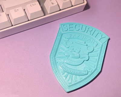 five nights freddy's security badge 3d print stl file cosplay fnaf 3d print model - Mito3D