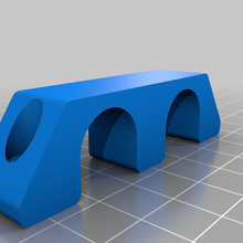 fixation double verser tube 3d print model - Mito3D