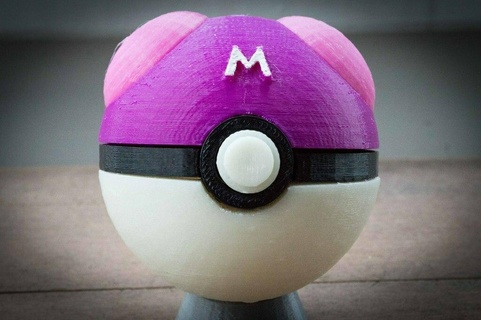fixo 39 m Bola principal magnético fecho pokebola Pokémon equipe foguete traje cosplay moda 3d print model - Mito3D