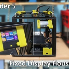 fixed display housing ender 5 upload 2 tool 3d printer parts 3d print model - Mito3D