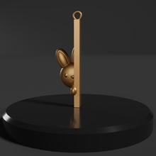 fj 00014 necklace pendant earrings cartoon animal cute rabbit key art 3d print model - Mito3D