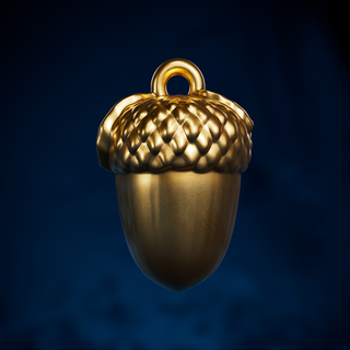 fj 0102 acorn pendant earrings keychain art fashion jewelry high poly 3d print model - Mito3D