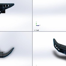fj cruzador solavancos metal guincho Parachoque Toyota 3d print model - Mito3D
