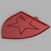 fk crvena zvezda balkan srbija serbia soccer football keychain partizan 3d print model - Mito3D