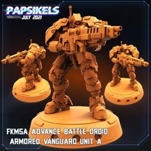 fkmsa advance battle droid armored vanguard unit game modular robot wargaming mecha wagame 3d print model - Mito3D