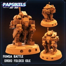 fkmsa battle droid folded game 3d print model - Mito3D