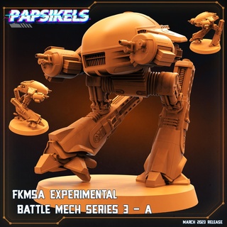 fkmsa experimental battle mech series 3 Art robot robo robocop 3d print model - Mito3D