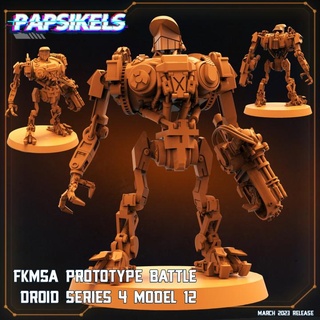 fkmsa protótipo batalha andróide Series 4 modelo 12 robô mecha mech 3d print model - Mito3D