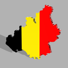 drapeau Belgique Ukraine 3d impression carte Allemagne mur pays allemand France français Bruxelles 3d print model - Mito3D