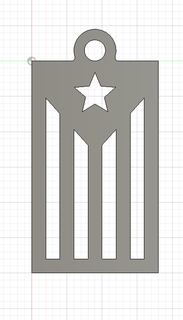 bandera llavero senyera ensalada 3d print model - Mito3D
