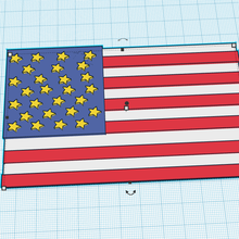 Flagge vereinigt USA 3d print model - Mito3D