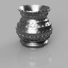 flake vase home deco Blumen 3d print model - Mito3D