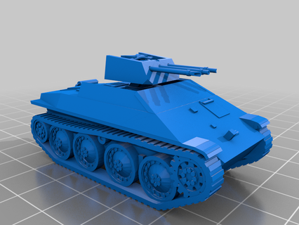 flakvierling 38d perfuração 151 panzer blindado carro 3d impressão 3d print model - Mito3D