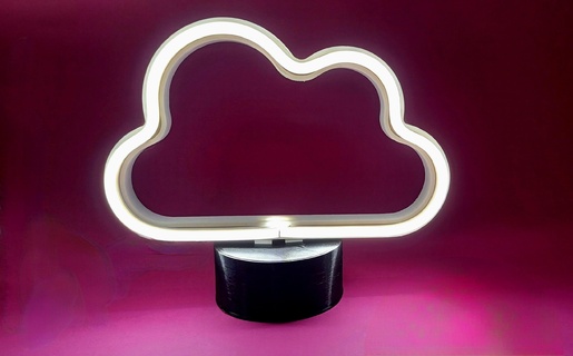 flama 3d cloud neon sign lamps neon decoration christmas tree christmasdecoration  3d print model - Mito3D