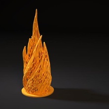flame art voronoi bonfire halloween lamp decor decoration night 3d print model - Mito3D