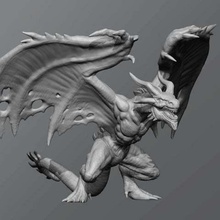 flame drake game toy accessories tabletop pathfinder monster enemy dungeons dragons d&d 3d print model - Mito3D