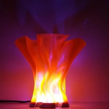 la flamme de lampe maison décor vaso spirale vase d'impression mode neopixel lumière led arduino nano ambiante adafruit 3d print model - Mito3D