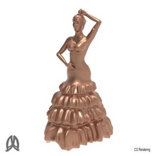 flamenco dancer art woman model sculpture 3d print model - Mito3D