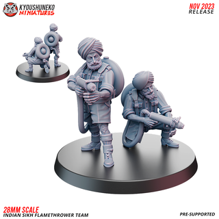 flamethrower - indian sikh infantry ww2 Game india kyoushuneko british common wealth flame thrower sikh  3d print model - Mito3D