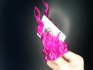fiammeggiante asso picche carta cajun costume puntello larp gambetto cosplay foto accessorio fuoco meraviglia Halloween magnete xmen mutante super energia arma 3d print model - Mito3D