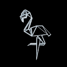 Flamingo Kunst Flamenco Dekoration Tier geometrisch Mauer Tiere 3d print model - Mito3D