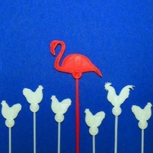 flamingo among chickens art 3d print model - Mito3D