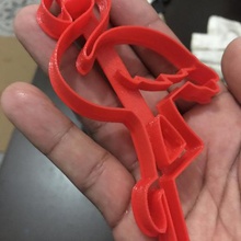 flamingo cortador de cookie a arte flamengo animais 3d print model - Mito3D