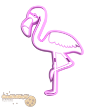 flamingo cookie cutter & stamp 3d print model - Mito3D