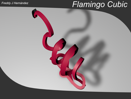 flamingo cubic Art 3d print model - Mito3D