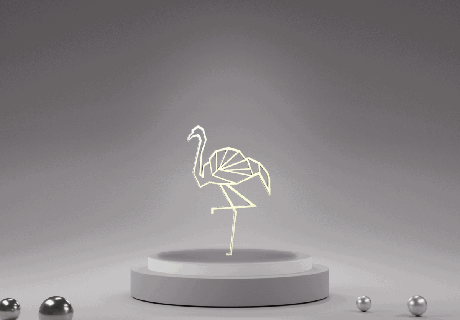 flamingo casa decoração mobília animal parede montado flor natureza fauna pássaros 3d print model - Mito3D