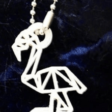 flamingo keychain fashion origami accessories 3d print model - Mito3D