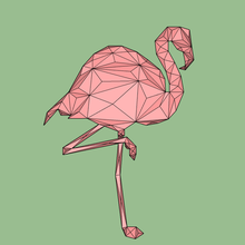 flamingo poli 3d print model - Mito3D