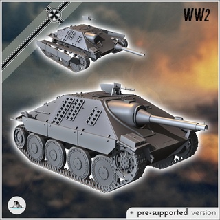 flammpanzer 38 hetzer - germany eastern western front normandy russia berlin bulge wwii scenery vehicle tank military combat armor armored fighting wargame miniatures german bolt blitzgrieg ww2 second action world war wehrmacht flames 3d print model - Mito3D