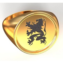flanders lion ring jewelry jewellery fashion style vlaanderen belgium 3d print model - Mito3D