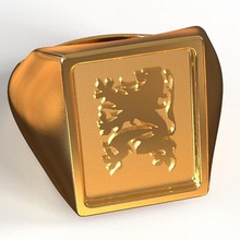 flanders lion ring jewelry jewellery fashion style belgium vlaanderen 3d print model - Mito3D