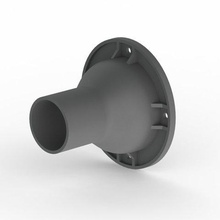 montagem em flange redonda mangueira de vácuo do conector ferramenta partes adaptador shopvac 3d print model - Mito3D