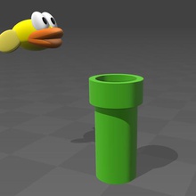 flappy oiseaux art vidéo jeu 3d print model - Mito3D