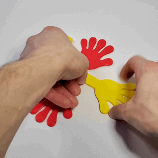 flappy hands clapper noisemaker party favor toy 3d print model - Mito3D