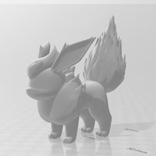 Flareon pokemon fuego 3d print model - Mito3D