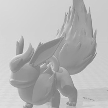 flareon chaveiro pok mon vários pokemon eevee geração 1 primeira fogo 3d print model - Mito3D