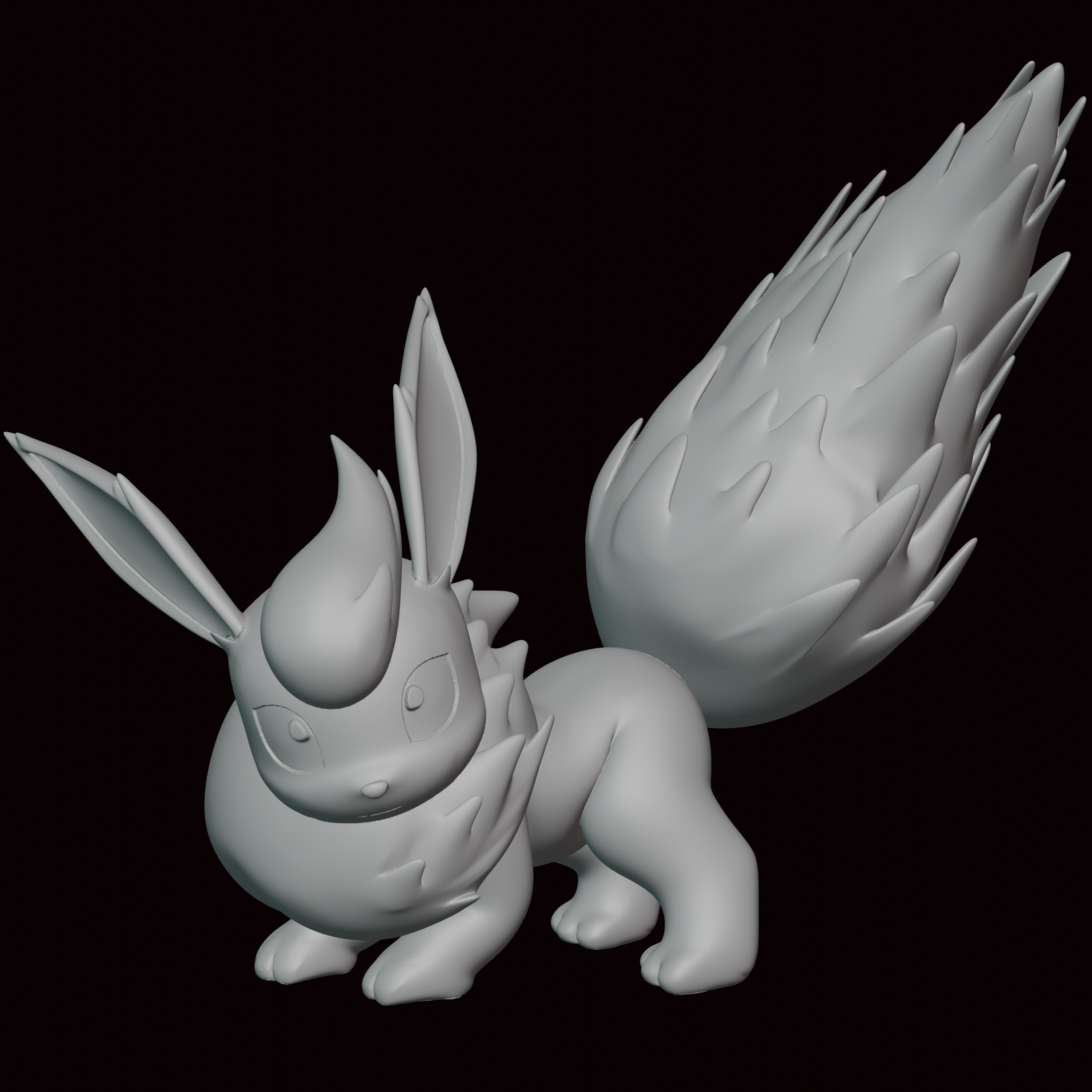 flareon pokemon şekil heykel video oyunu oyunları minyatür fanart heykelcik kanto go 3D print model - Mito3D