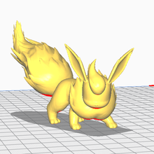 flareon a arte pokemon booster 136 3d print model - Mito3D