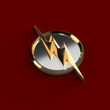 flash crachá a arte moedas de crachás logótipo emblema em peito o super-herói dc comics quadrinhos 3d print model - Mito3D