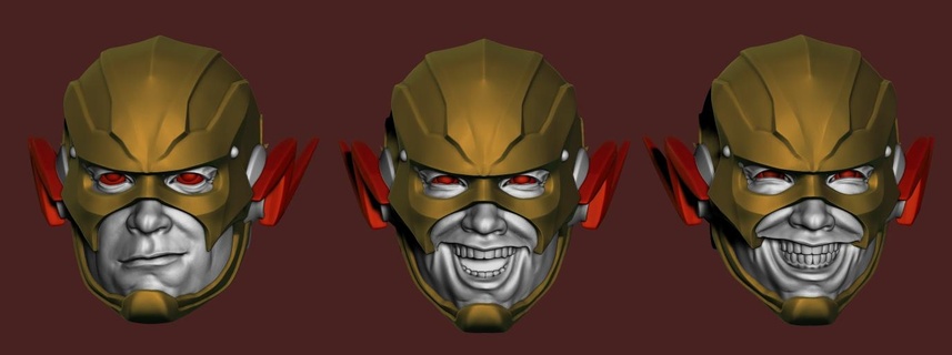 destello flash contrarrestar dc historietas hombre araña X Men maravilla leyenda 1 12 personalizado cabeza esculpir 6 juguete 3d print model - Mito3D